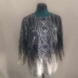 Snake skin patterned blouse
